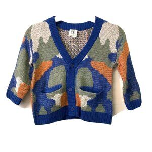 STEM Multicolor Infant Baby Knit Button Cardigan Sweater Size 12 Months